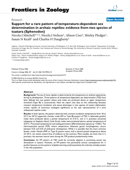 Support for a Rare Pattern of Temperature-Dependent Sex