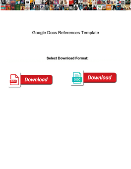 Google Docs References Template