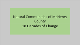 Surface Water Resources of Mchenry County