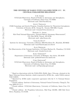 Arxiv:Astro-Ph/9610055V2 14 Oct 1997