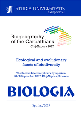 Biogeography of the Carpathians Cluj-Napoca 2017
