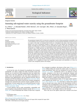 Assessing Sub-Regional Water Scarcity Using the Groundwater Footprint T ⁎ A.J