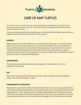 Care of Map Turtles