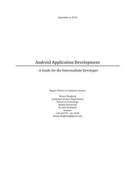 Android Application Development