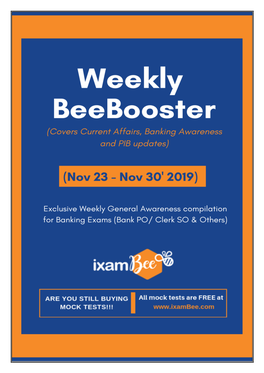 Weekly Beebooster 23Rd Nov to 30Th Nov 2019 Regular