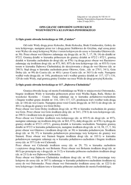 Opis Granic Obwodów Łowieckich Województwa Kujawsko-Pomorskiego