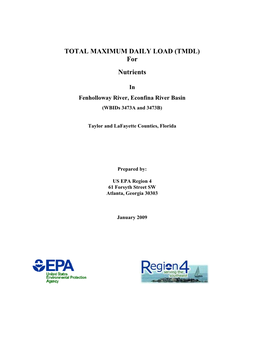 Final Fenholloway Nutrient TMDL 021909