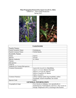 Draft Plant Propagation Protocol