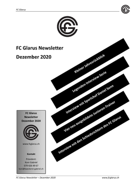 FC Glarus Newsletter Dezember 2020