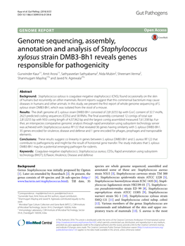 Genome Sequencing, Assembly, Annotation and Analysis Of