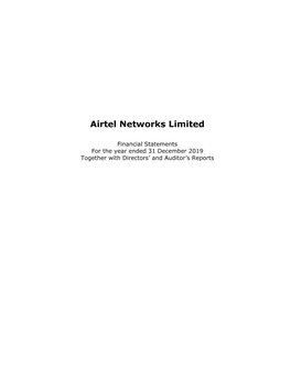 Airtel Networks Limited Annual Report and Financial Statements – 31 December 2019