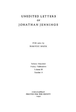Unedited Letters Jonathan Jennings