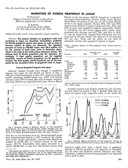 Marketing of Florida Grapefruit in Japan