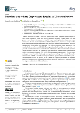 Infections Due to Rare Cryptococcus Species. a Literature Review