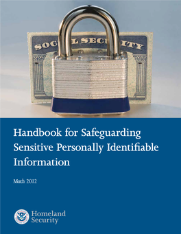 Handbook for Safeguarding Sensitive PII At