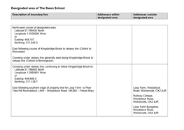 Designated Area of the Swan School