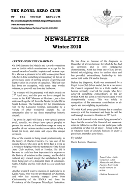 NEWSLETTER Winter 2010