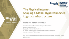 IPIC 2020 Keynote on Hyperconnected Logistics Infrastructure 2020-11-16
