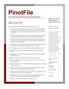 Pinotfile Vol 4, Issue 18