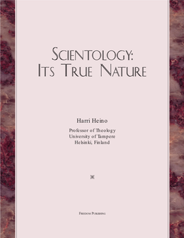 Scientology: Its True Nature