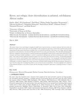 Rivers, Not Refugia, Drove Diversification in Arboreal, Sub