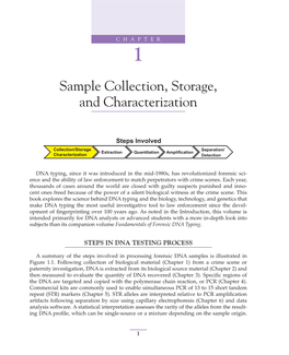 Sample Collection, Storage, and Characterization