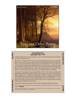 Trees and Other Poems Joyce Kilmer Trees and Other Poems Trees and Other Poems Joyce Kilmer