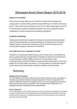 Slutrapport Smart Green Region 2015-2018