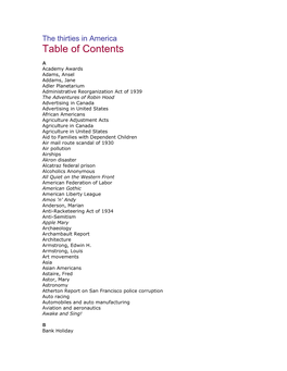 Table of Contents