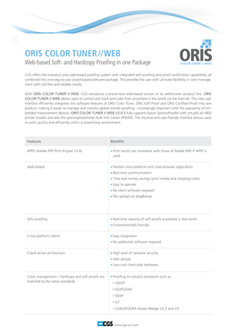 CGS Oris Data Sheet