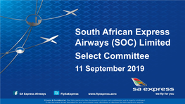 SA Express Airways Presentation