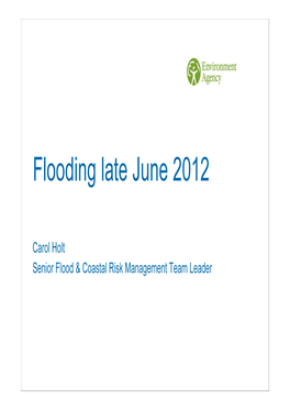 Flooding Late June 2012