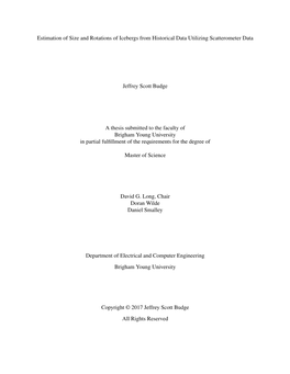 Estimation of Size and Rotations of Icebergs from Historical Data Utilizing Scatterometer Data