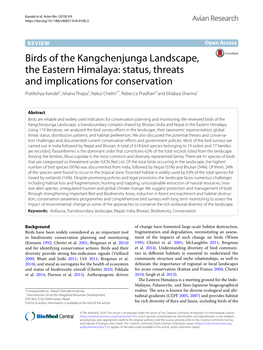 Birds of the Kangchenjunga Landscape, the Eastern Himalaya