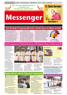 Messenger - 2013 His Excellency Oswald Gomis, and Msgr