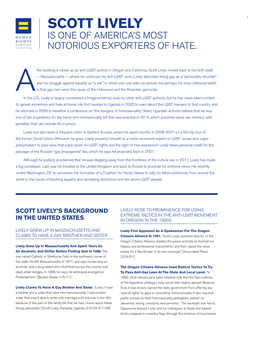 Scott Lively 1 Is One of America’S Most Notorious Exporters of Hate