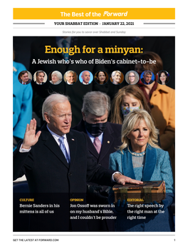 Enough for a Minyan: a Jewish Who's Who of Biden's Cabinet