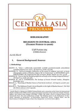 Bibliography Religion in Central Asia