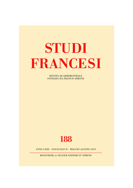 Penser/Peser Le Moyen Âge Entre Xve Et Xviie Siècle: Parcours De Recherche – Sous La Direction De Maurizio Busca Et Piero Andrea Martina Anno LXIII – Fasc