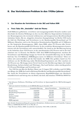 II. Das Vertriebenen-Problem in Den 1950Er Jahren