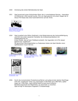 1920 Gründung Des Ersten Betriebsrates Bei Opel