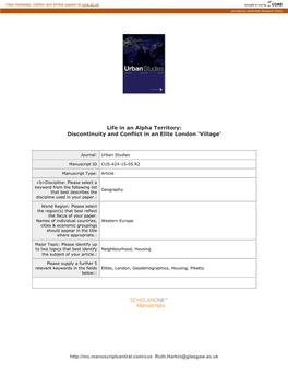 The Alpha Territory – and Are Defined 51 52 53 As ‘Groups of People with Substantial Wealth Who Live in the Most Sought After 54 55 Neighbourhoods in the UK’