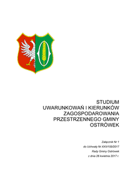 Studium Uwarunkowań I Kierunków Zagospodarowania Przestrzennego Gminy Ostrówek