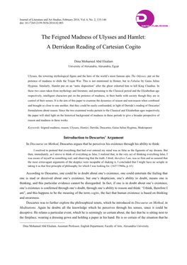 The Feigned Madness of Ulysses and Hamlet: a Derridean Reading of Cartesian Cogito