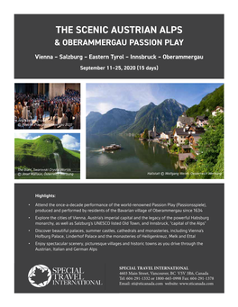 The Scenic Austrian Alps & Oberammergau Passion Play