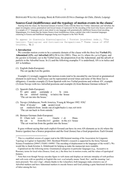 Source-Goal (In)Difference and the Typology of Motion Events in The