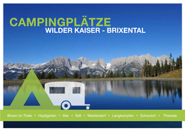 Campingplätze Wilder Kaiser - Brixental