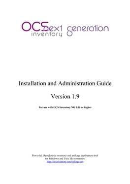 Installation and Administration Guide Version