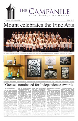 May 2019 Mount Celebrates the Fine Arts