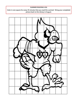 SUMMER READING LOG Color in One Square for Every 10 Minutes That You Read This Summer! Bring Your Completed Picture Back to the Library in August